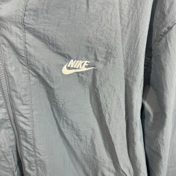Nike Light Windbreaker Jacket Streetwear Blue Front Zip Men's Size XL - Picture 3 of 10